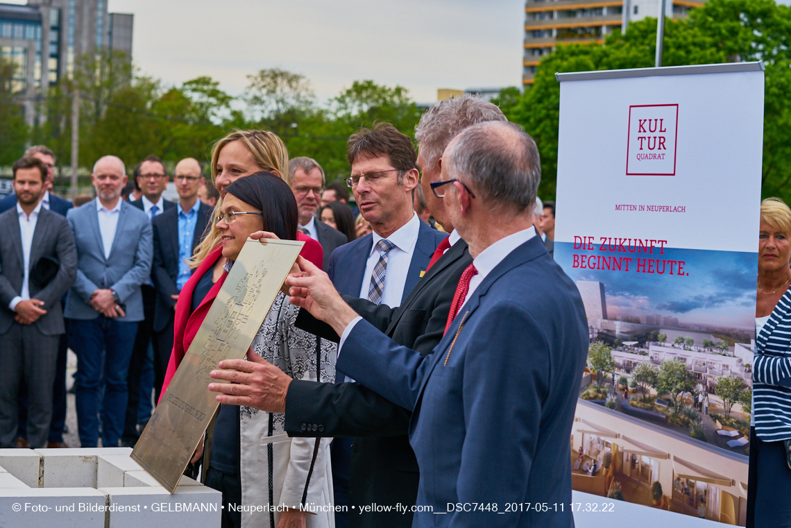 11. Mai 2017 - Grundsteinlegung für die LOGE und dem Kulturquadrat in Neuperlach